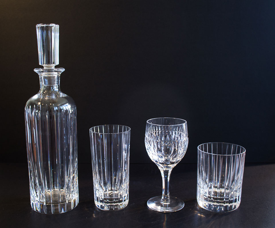 Item #07 Baccarate Set of Glasses & Decanter