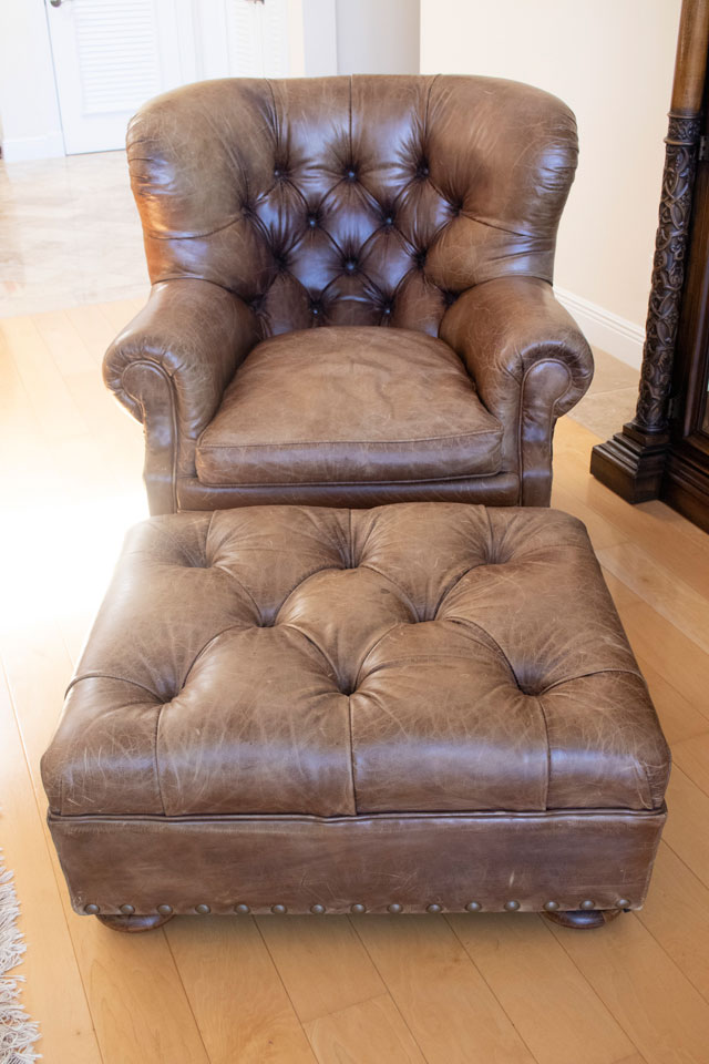 Ralph Lauren Chair Destressed Leather