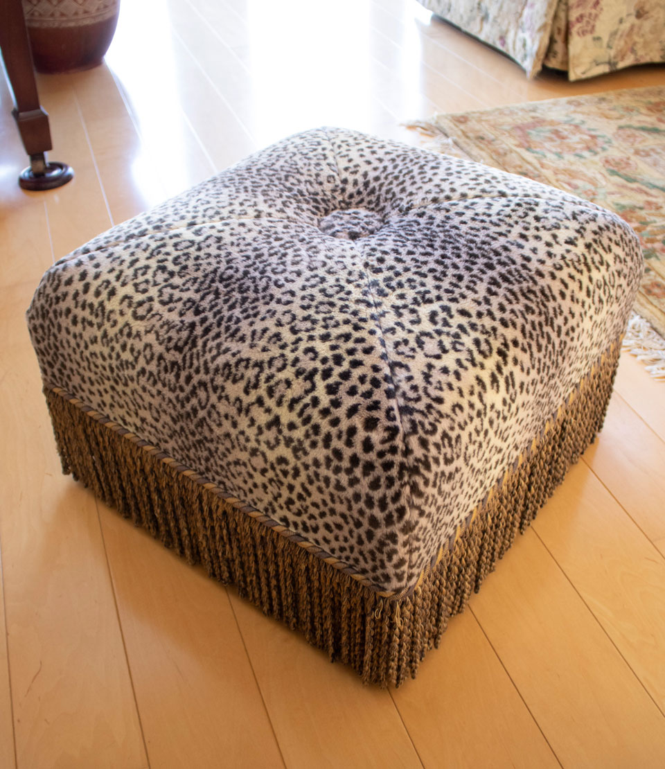 Animal Print Ottoman